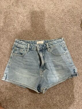 PacSun Light Blue Sparkly High Rise Festival Denim Shorts